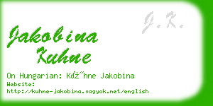 jakobina kuhne business card